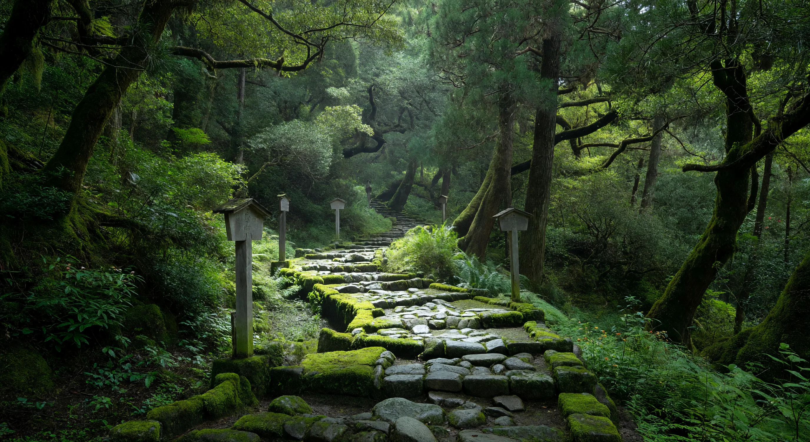Kumano Kodo ancient pilgrimage trail through cedar forests